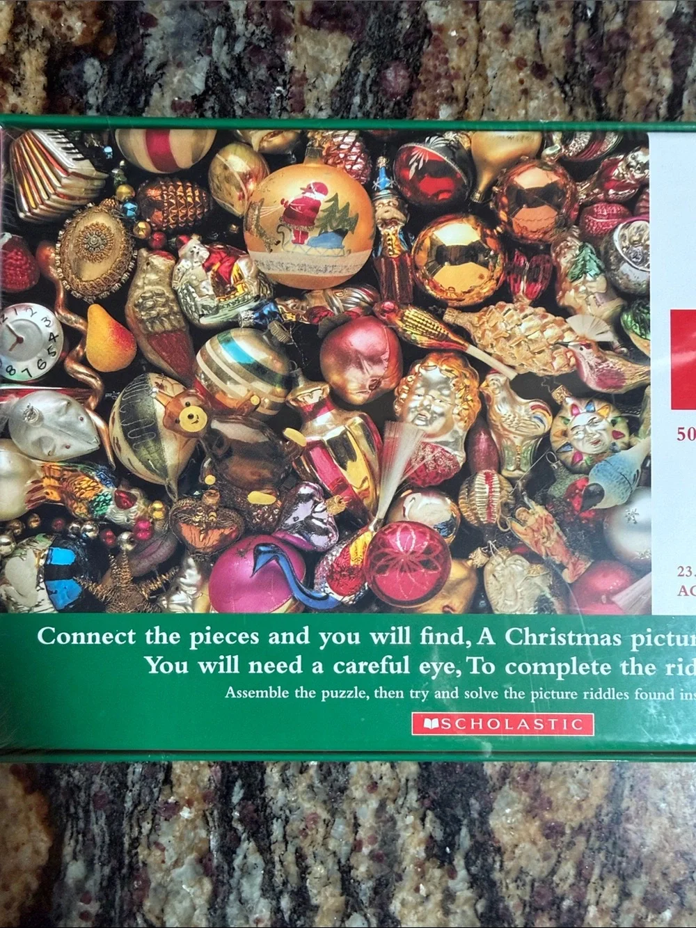New I Spy Christmas 500 Piece Puzzle Never Opened Family Fun Holiday Gift Advent